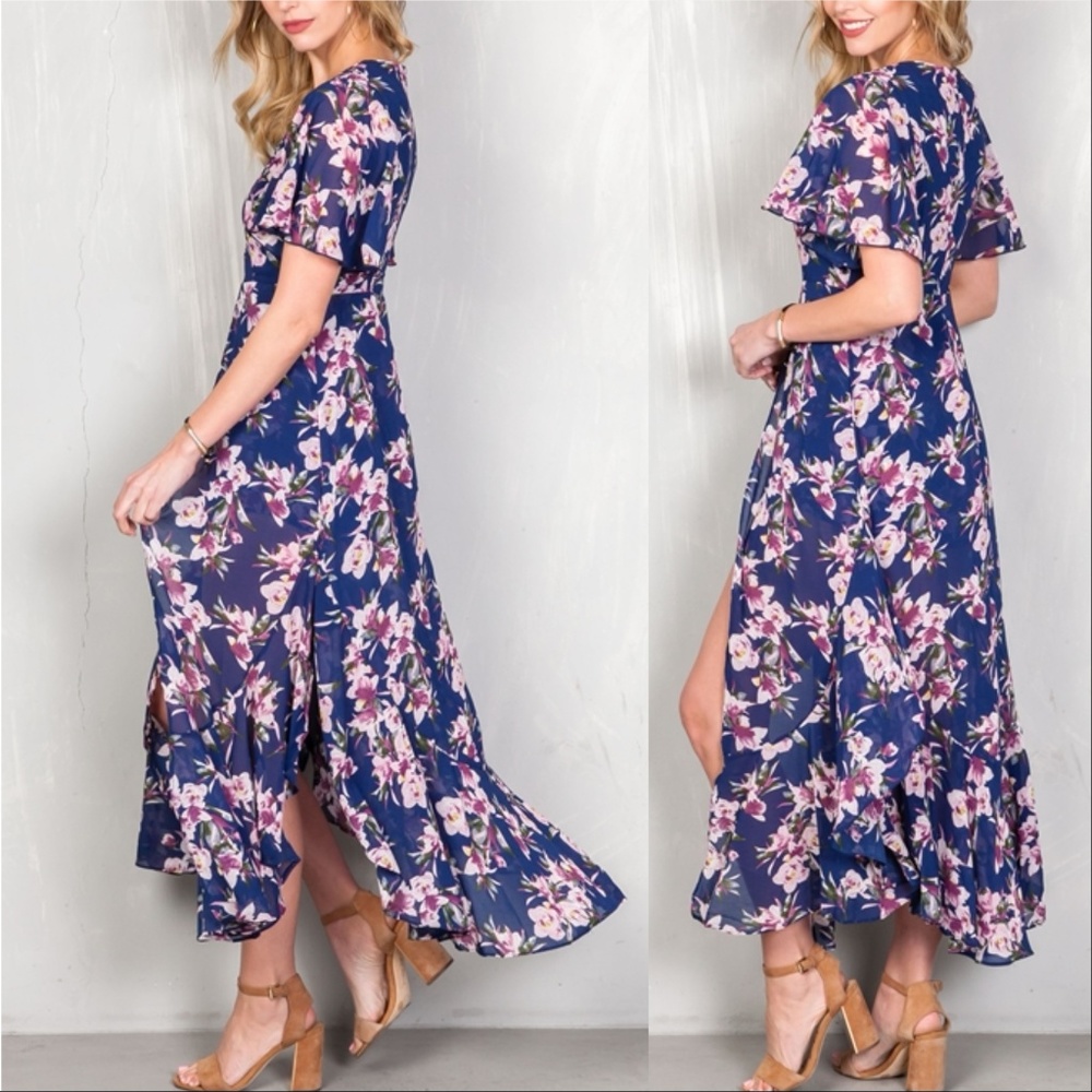 'GIRLY GIRL" FLORAL MAXI ROMPER - Picture 2 of 3